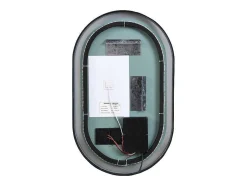 Ovale Badkamerspiegel Met Verlichting Dampwerend Met Zwarte Lijst 60 X 90 Cm Alarico