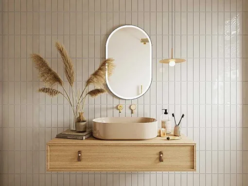 Ovale Badkamerspiegel Met Verlichting Dampwerend Met Zwarte Lijst 60 X 90 Cm Alarico