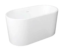 Ovalen Losstaand Bad - 180 L - 130 X 71 X 58 Cm - Wit - Acryl - Apogon