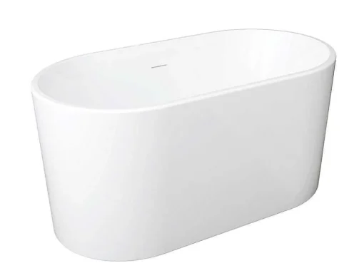 Ovalen Losstaand Bad - 180 L - 130 X 71 X 58 Cm - Wit - Acryl - Apogon