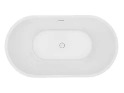 Ovalen Losstaand Bad - 180 L - 130 X 71 X 58 Cm - Wit - Acryl - Apogon