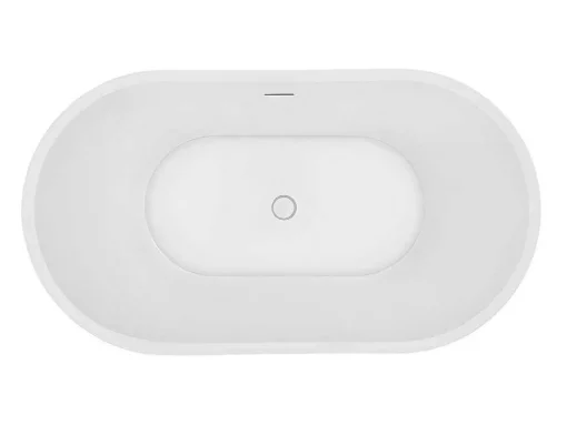 Ovalen Losstaand Bad - 180 L - 130 X 71 X 58 Cm - Wit - Acryl - Apogon