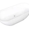 Ovalen Vrijstaand Bad - 240 L - 170 X 75 X 60 Cm - Wit - Acryl - Mobula