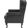 Oxford Fauteuil, Zwart Zonder Voetenbank