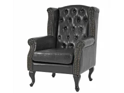 Oxford Fauteuil, Zwart Zonder Voetenbank