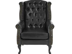 Oxford Fauteuil, Zwart Zonder Voetenbank