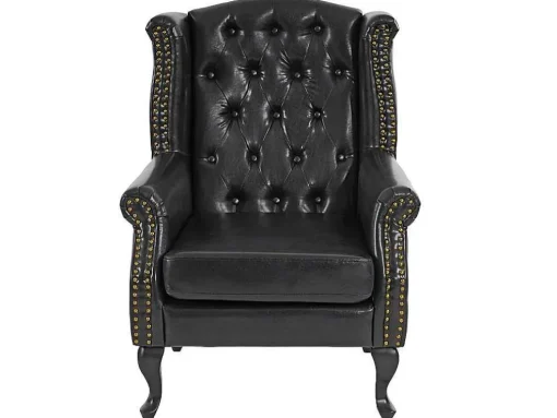 Oxford Fauteuil, Zwart Zonder Voetenbank
