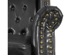 Oxford Fauteuil, Zwart Zonder Voetenbank