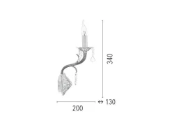 Palazza Wandlamp, Messing, 20X13X34 Cm, Epikasa
