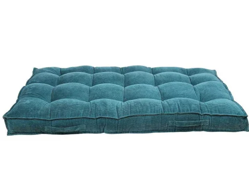 Palletkussen - 120 X 80 X 10 Cm - Ribfluweel - Blauw - Baila