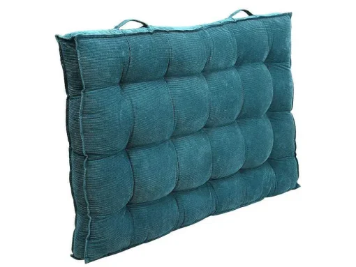Palletkussen - 120 X 80 X 10 Cm - Ribfluweel - Blauw - Baila
