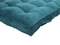 Palletkussen - 120 X 80 X 10 Cm - Ribfluweel - Blauw - Baila