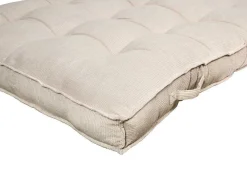 Palletkussen Van Ribfluweel - L120 X D80 Cm - Beige - Baila