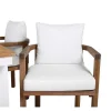Panama Tuinmeubelset Tafel 90X152/210Cm En 4 Stoel Erica Naturel, Wit.
