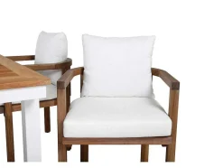 Panama Tuinmeubelset Tafel 90X152/210Cm En 4 Stoel Erica Naturel, Wit.