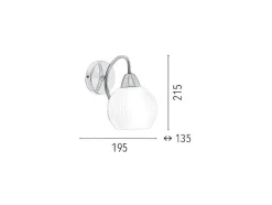 Pavia Wandlamp, Satijn, Wit, 19,5X13,5X21,5 Cm, Epikasa