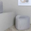 Peg Poef, Hocker O46Cm Fluweel Grijs.