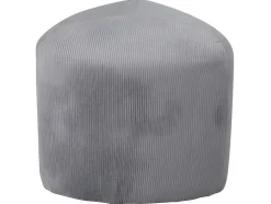 Peg Poef, Hocker O46Cm Fluweel Grijs.