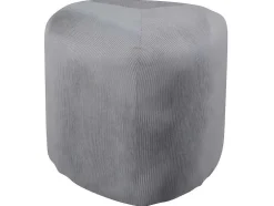 Peg Poef, Hocker O46Cm Fluweel Grijs.