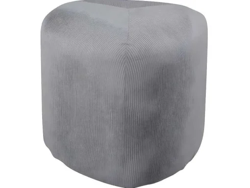 Peg Poef, Hocker O46Cm Fluweel Grijs.