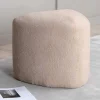 Peg Poef, Hocker O46Cm Teddystof Beige.
