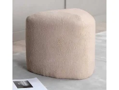 Peg Poef, Hocker O46Cm Teddystof Beige.