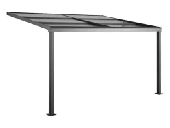 Pergola Voor Tegen De Muur Met Schuifbaar Dak - 12 M - Antraciet - Izeda