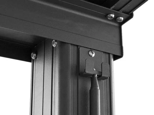 Pergola Voor Tegen De Muur Met Schuifbaar Dak - 12 M - Antraciet - Izeda