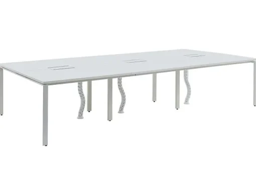 6 Persoons Bureau Bank - Wit - L120 Cm - Downtown