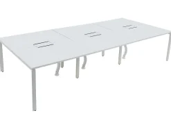 6 Persoons Bureau Bank - Wit - L120 Cm - Downtown