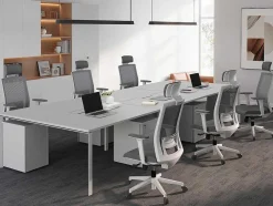 6 Persoons Bureau Bank - Wit - L120 Cm - Downtown