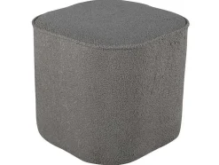 Piff Poef, Hocker O44Cm Teddystof Grijs.