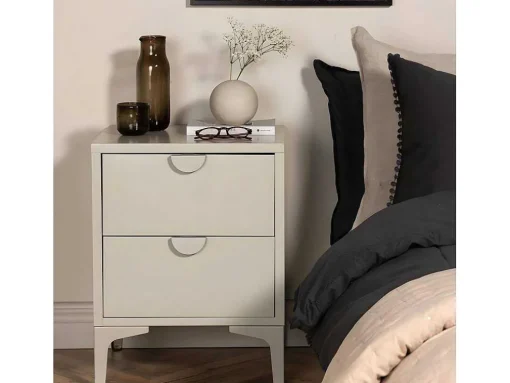 Piring Nachtkastje 2 Laden Beige.