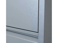 Pisa Schoenenkast Grijs Metaal Met 3 Vakken.