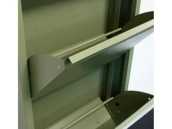 Pisa Schoenenkast Groen Metaal Met 6 Vakken.