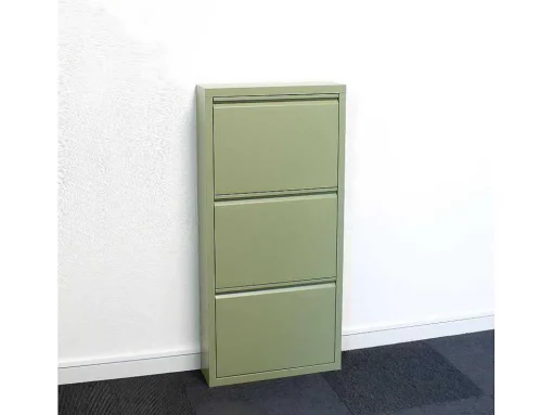 Pisa Schoenenkast Groen Metaal Met 6 Vakken.