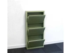 Pisa Schoenenkast Groen Metaal Met 6 Vakken.