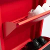 Pisa Schoenenkast Rood Metaal Met 9 Vakken.