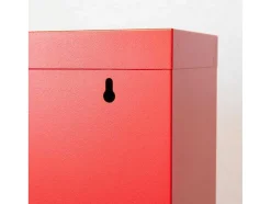 Pisa Schoenenkast Rood Metaal Met 9 Vakken.