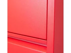 Pisa Schoenenkast Rood Metaal Met 9 Vakken.