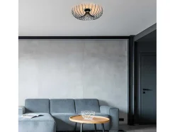 Plafondlamp Aspendos - D.56 X H. 16 Cm - Zwart