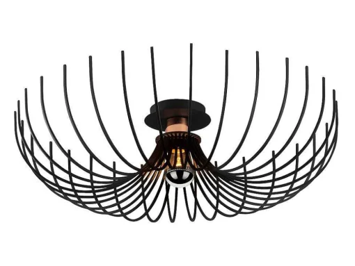 Plafondlamp Aspendos - D.56 X H. 16 Cm - Zwart
