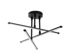 Plafondlamp Met Ledverlichting Van Metaal - L51 X H26 Cm - Zwart - Heras