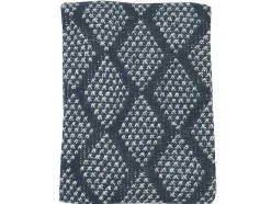 Plaid Oyace - Acryl En Wol - 130 X 170 Cm - Ivoor En Blauw