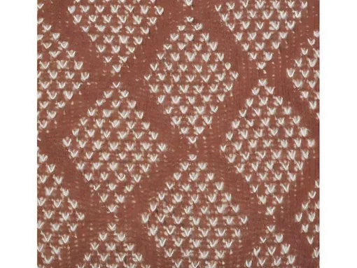 Plaid Oyace - Acryl En Wol - 130 X 170 Cm - Ivoor En Rood