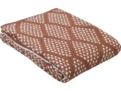 Plaid Oyace - Acryl En Wol - 130 X 170 Cm - Ivoor En Rood