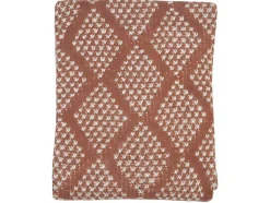 Plaid Oyace - Acryl En Wol - 130 X 170 Cm - Ivoor En Rood