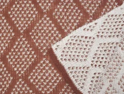 Plaid Oyace - Acryl En Wol - 130 X 170 Cm - Ivoor En Rood
