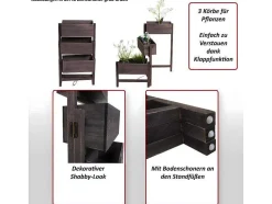 Plantenrek Staand Rek, Bruin