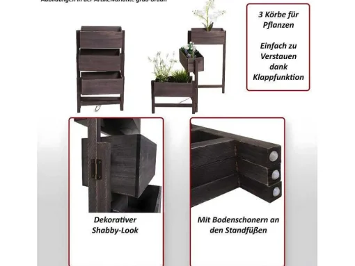 Plantenrek Staand Rek, Bruin